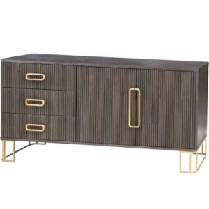 Bonita Wooden Sideboard With 2 Doors 3 Drawers In Dark Brown