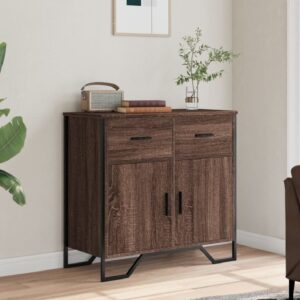 Kamas Wooden Sideboard With 2 Doors 2 Drawers In Brown Oak