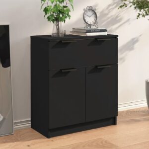 Aylesbury Wooden Sideboard With 2 Doors 1 Drawer In Black