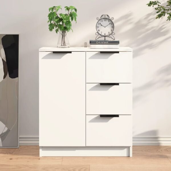 Anaheim Wooden Sideboard With 1 Door 3 Drawers In White