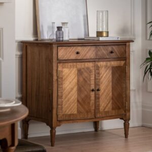 Madisen Wooden Sideboard With 2 Doors 1 Drawer In Peroba